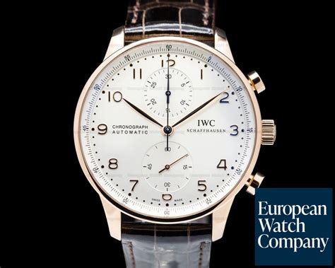 IWC Portugieser Chronograph 18K Rose Gold / Silver 